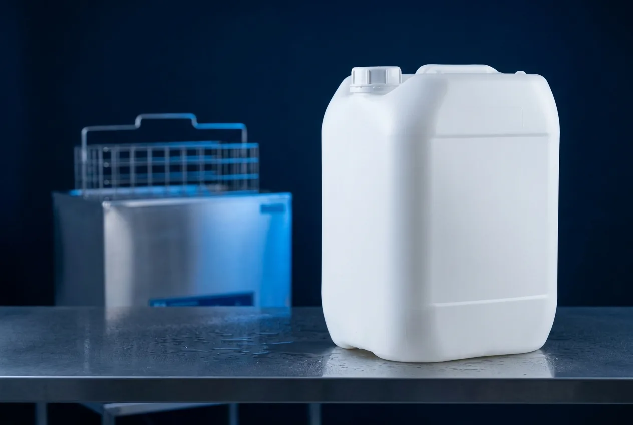 Hidroklorik asit için etiketsiz HDPE bidon