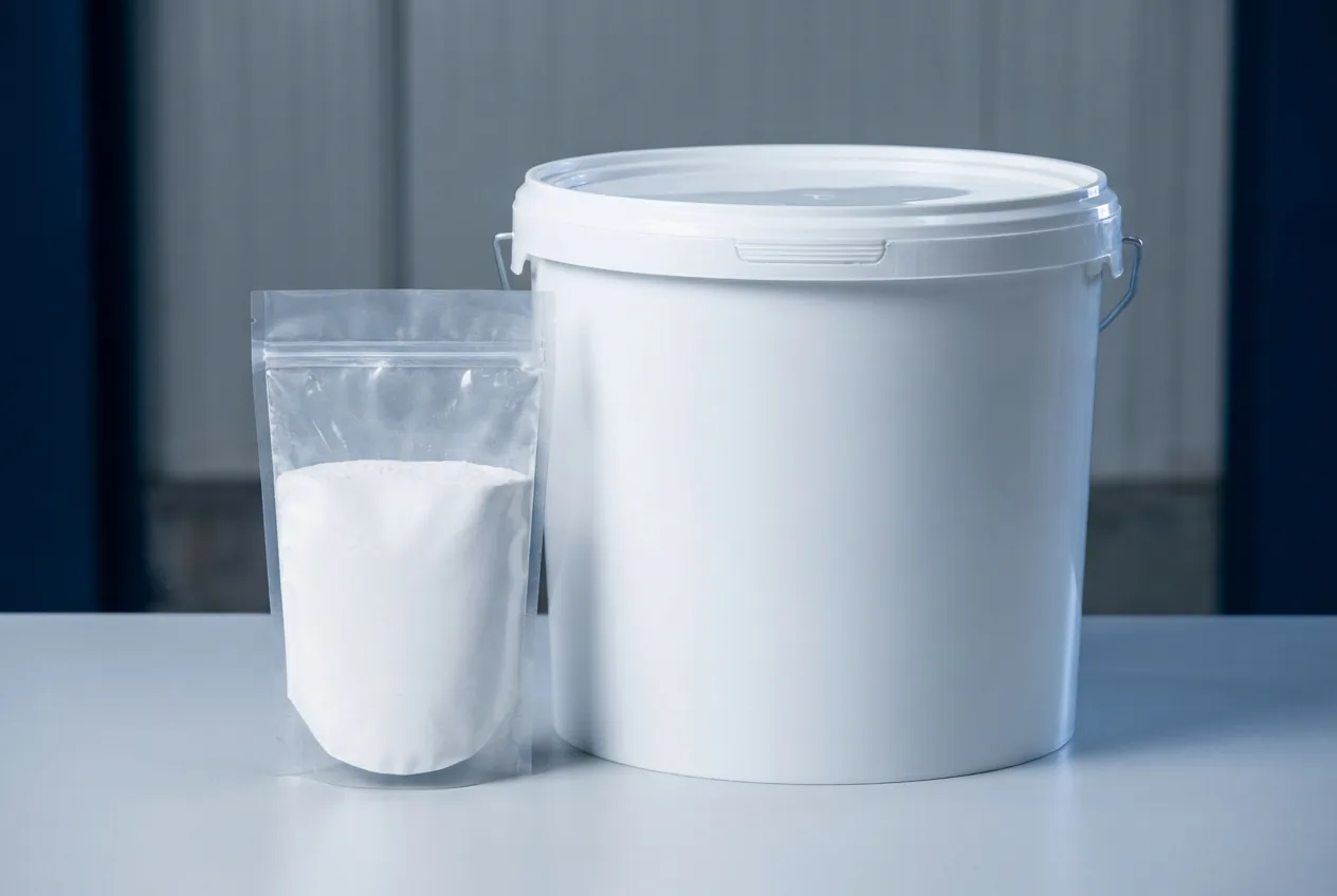 Sitrik asit için 25 kg kova ve küçük toz ambalajı